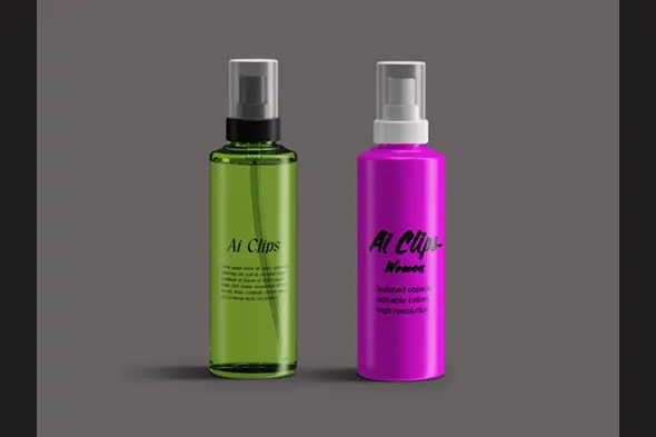 Dual Spray Bottle Mockup