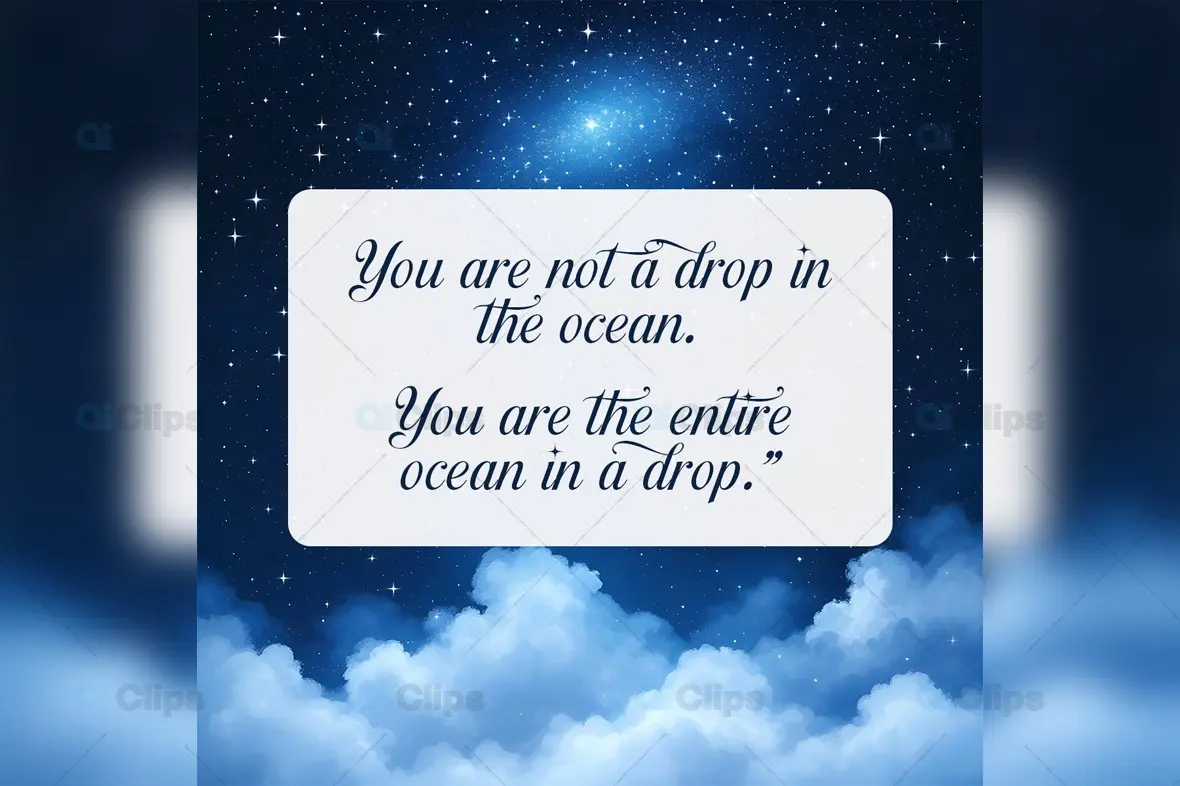 Inspirational Ocean Quote PSD Template