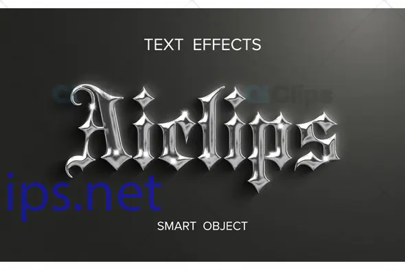 Gothic Metallic Text Effect PSD