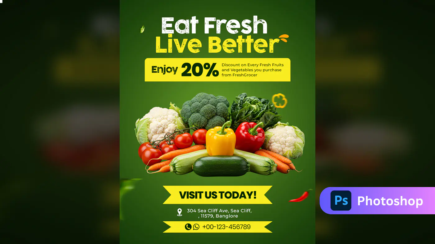 Fresh Produce Discount Flyer Template