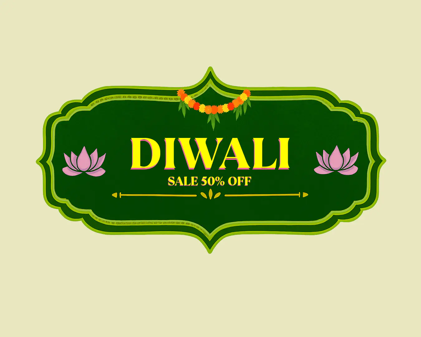 Elegant Diwali Sale Banner Template