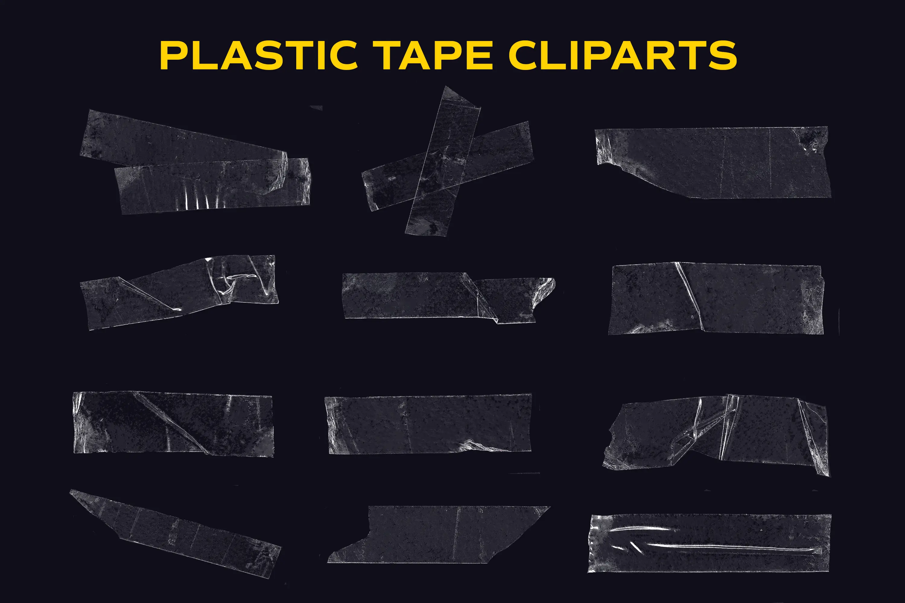 Transparent Plastic Tape Cliparts Collection