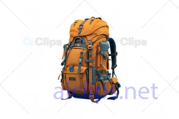 Hiking Backpack 3D Model - Orange Edition