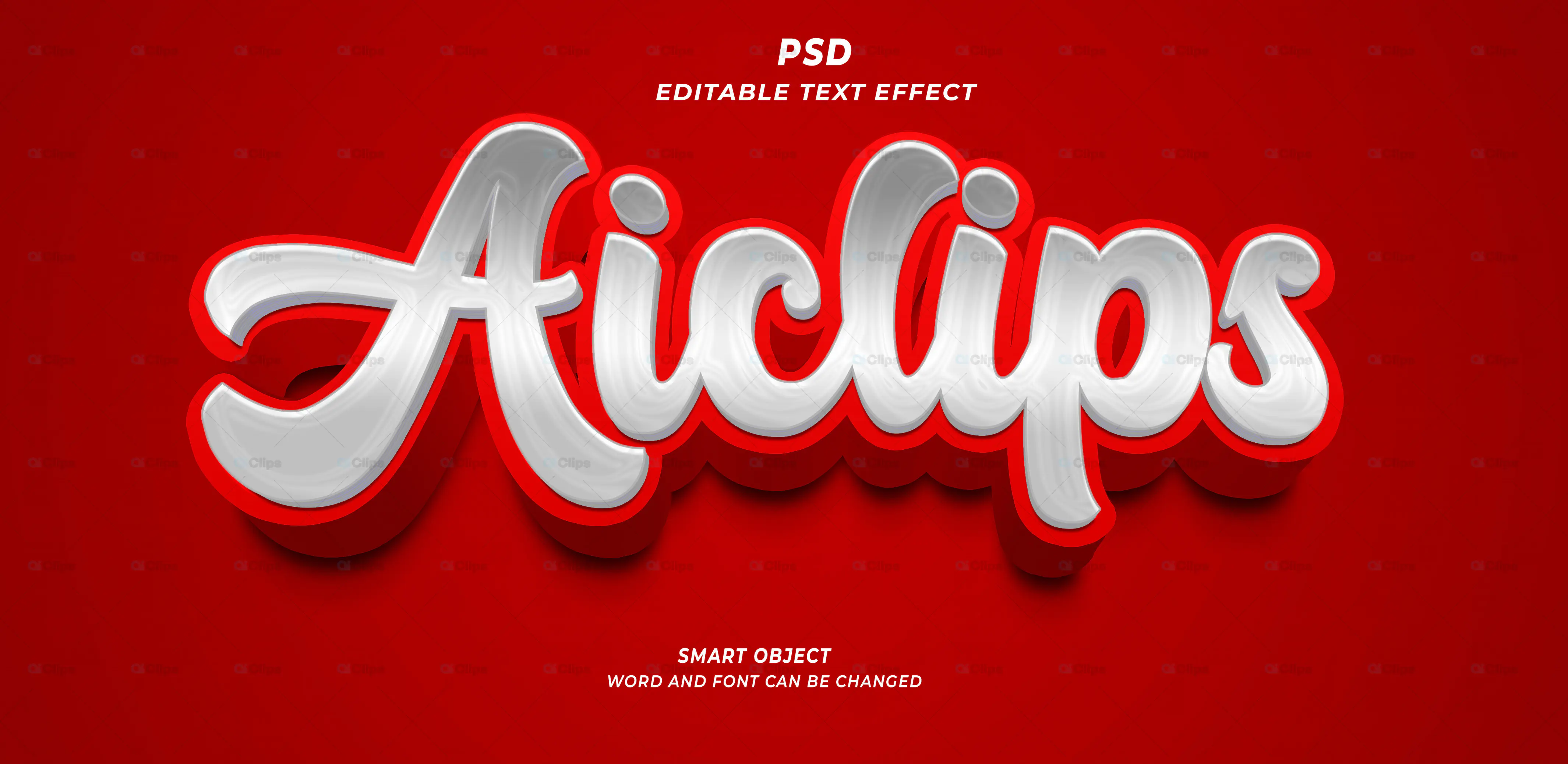 Retro Script Text Effect PSD