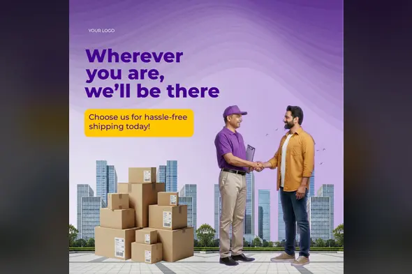 Logistics & Courier Service Ad Template