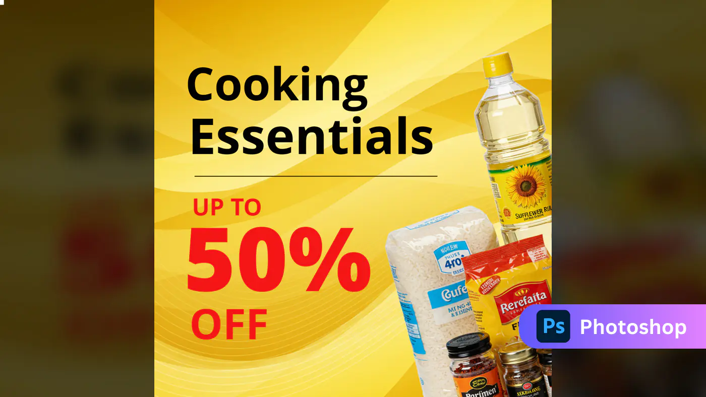 Cooking Essentials Sale Banner Template