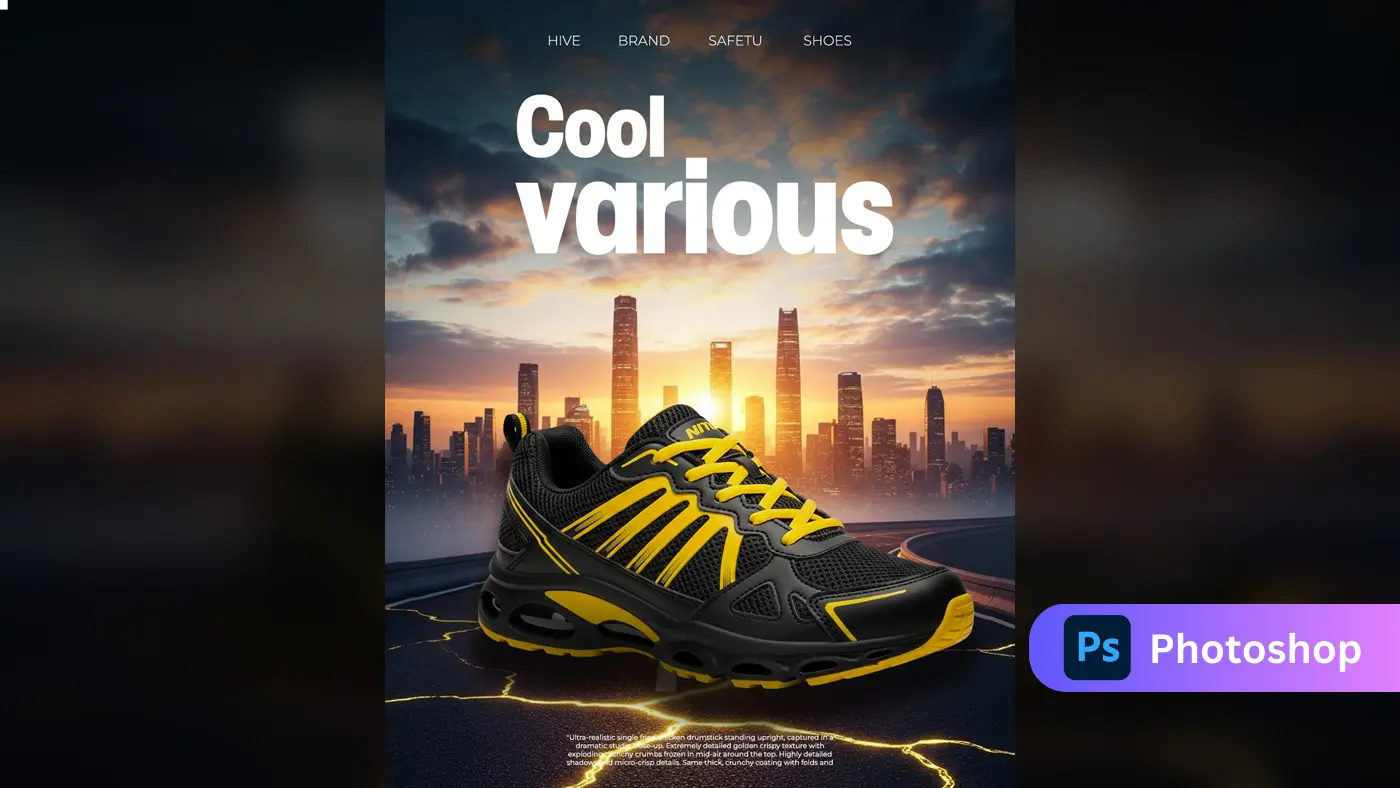 Athletic Footwear Advertisement Template