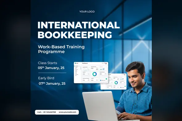Corporate Bookkeeping Training Ad Template