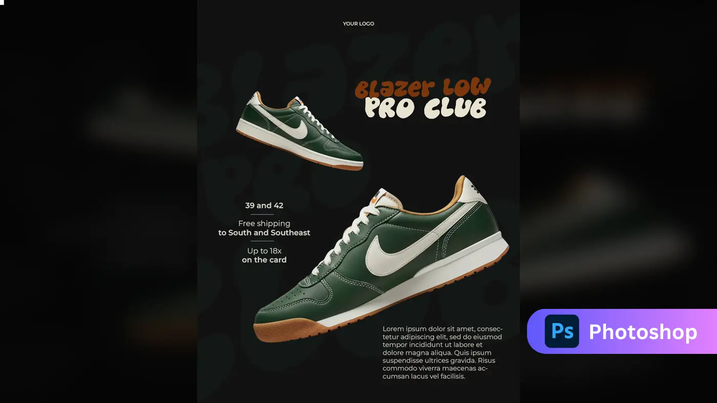 Stylish Sneaker Ad Template