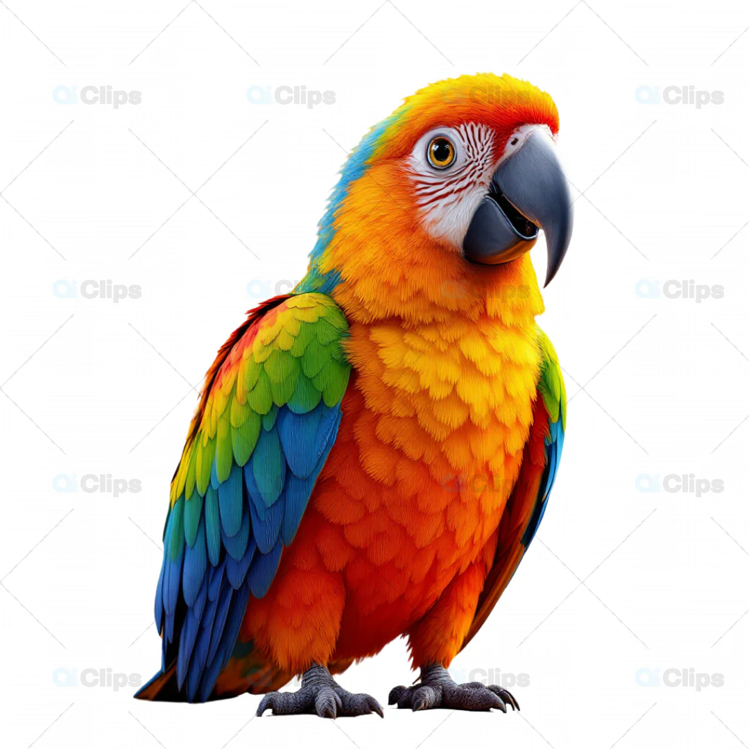 Vibrant Scarlet Macaw 3D Model