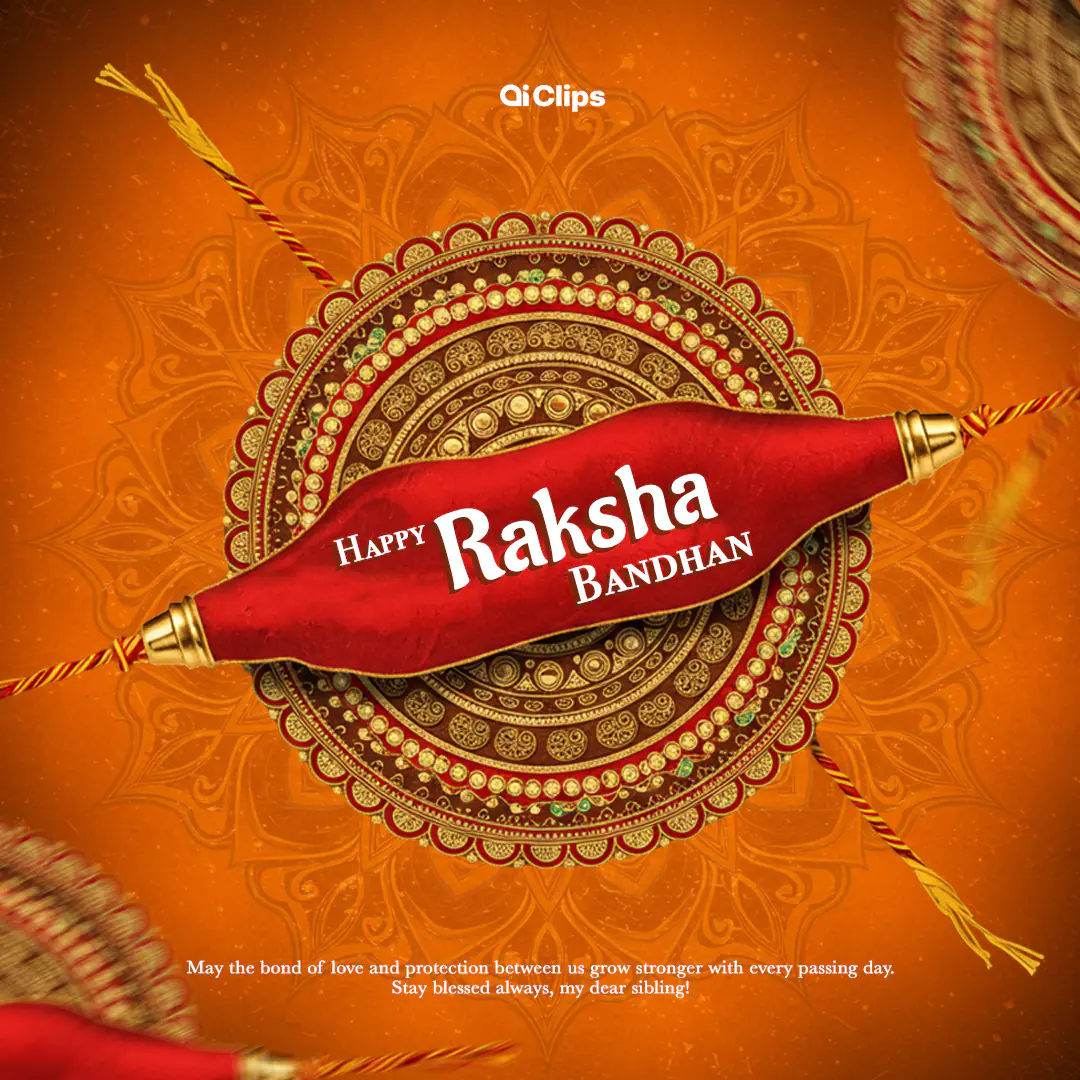 Happy Raksha Bandhan Template – Elegant Rakhi Festival Design