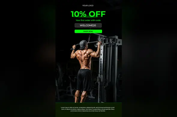 Dynamic Gym & Fitness Sale Template