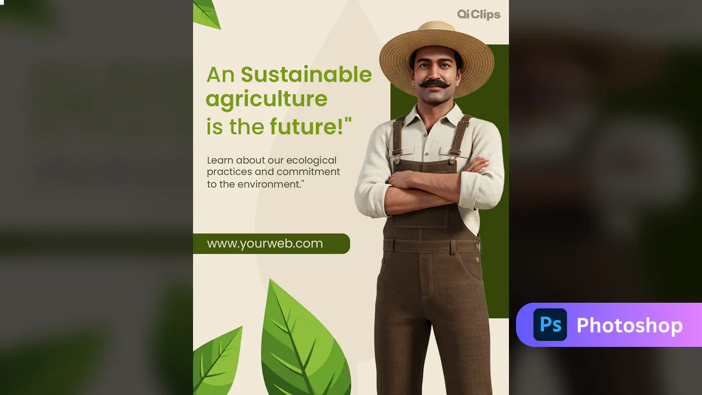 Sustainable Agriculture Awareness Banner PSD Template