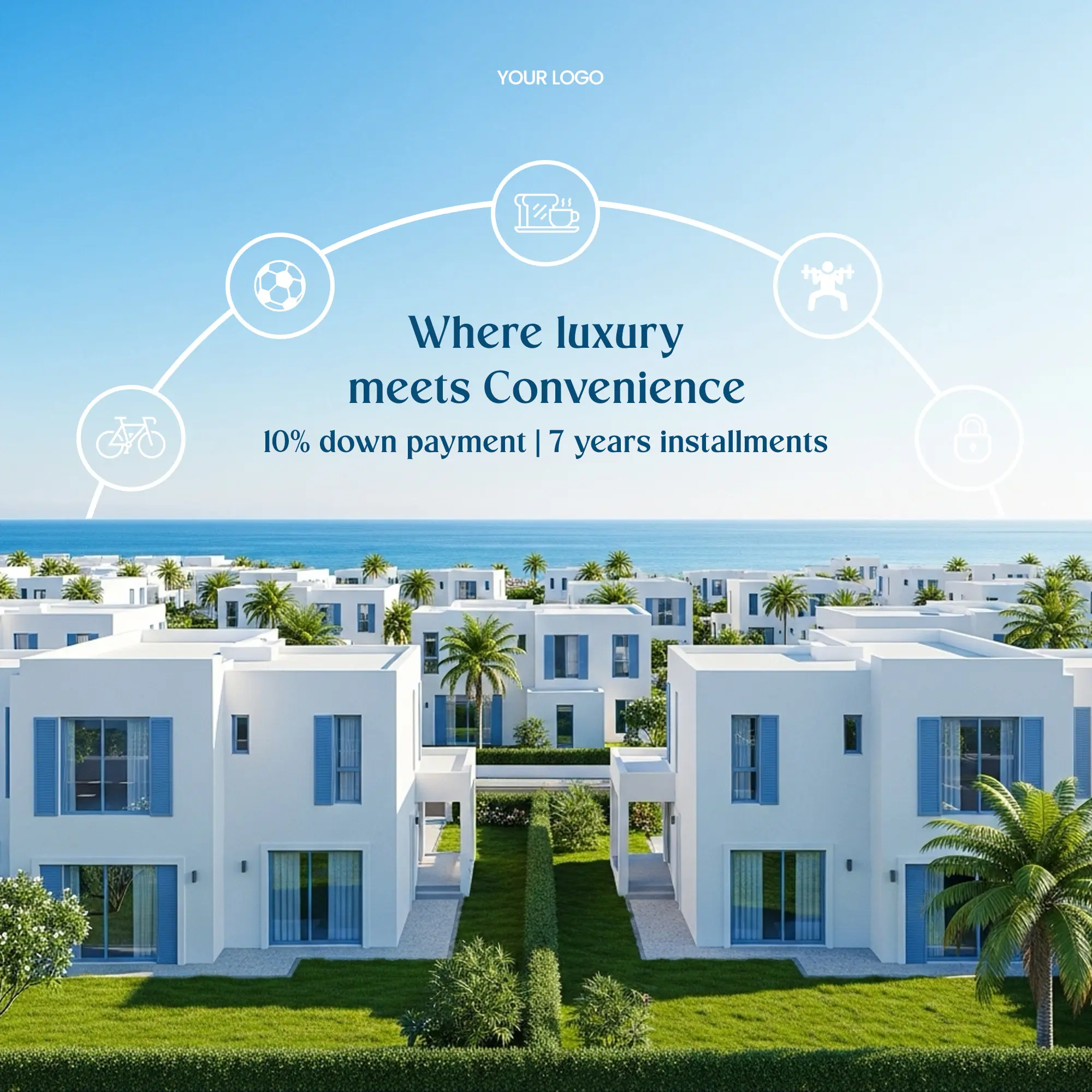 Beachfront Villa Community Marketing Template