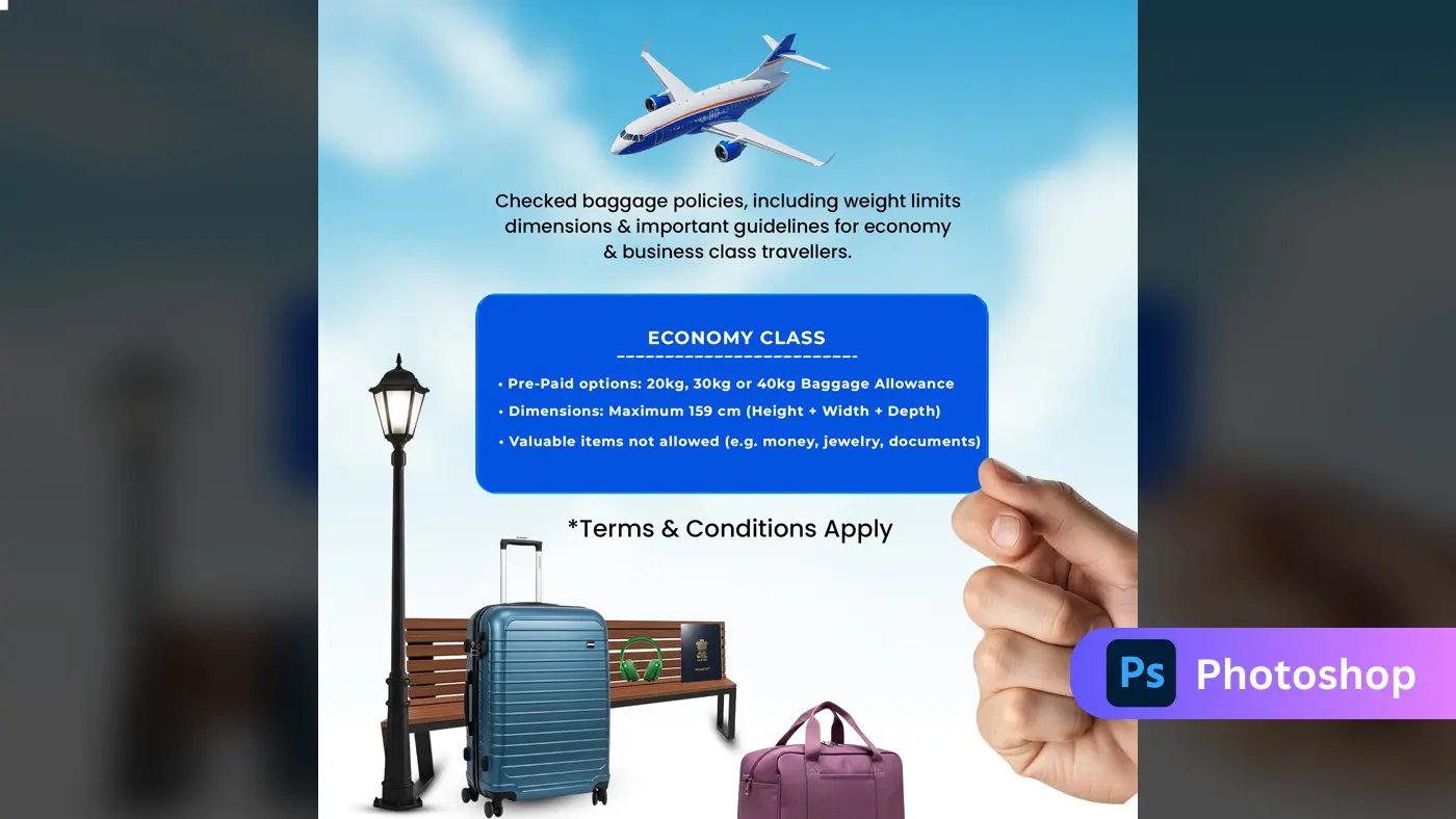 Airline Baggage Policy Social Media Template
