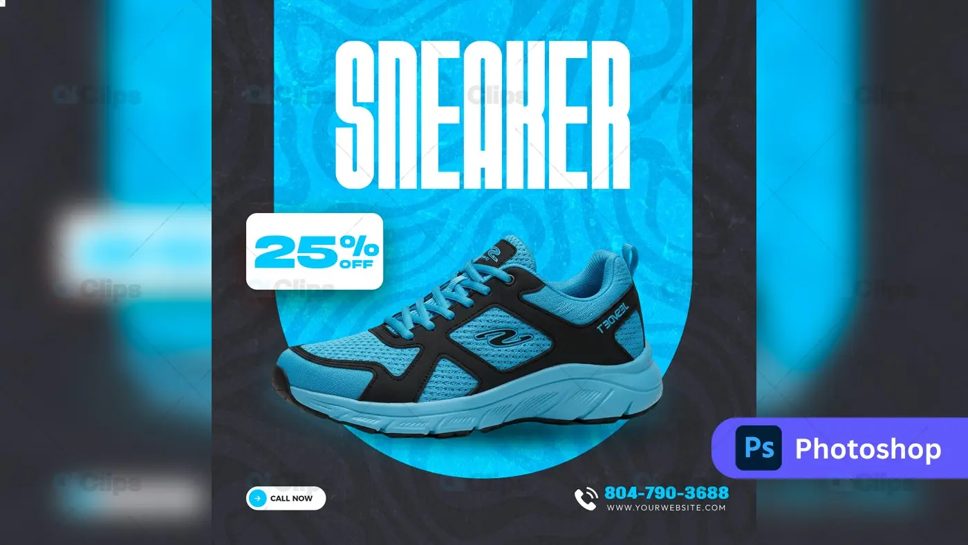 Sneaker Sale Promotion PSD