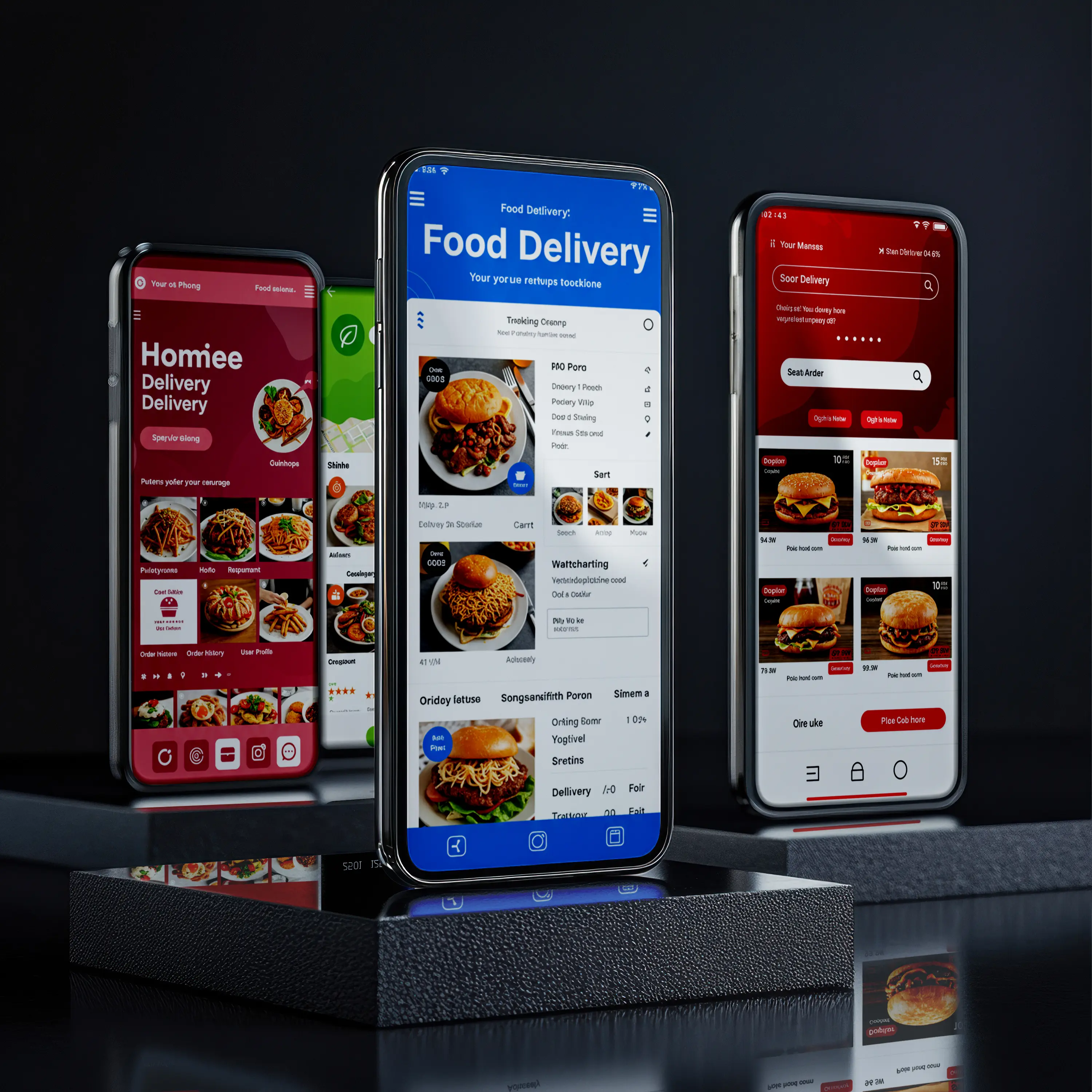 Modern Food Delivery App UI Mockup  Mobile UI Design
