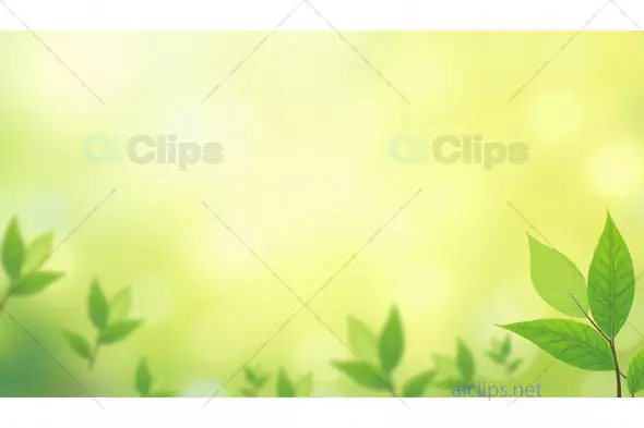 Soft Green Leaves with Blurred Background – Tranquil Nature Design