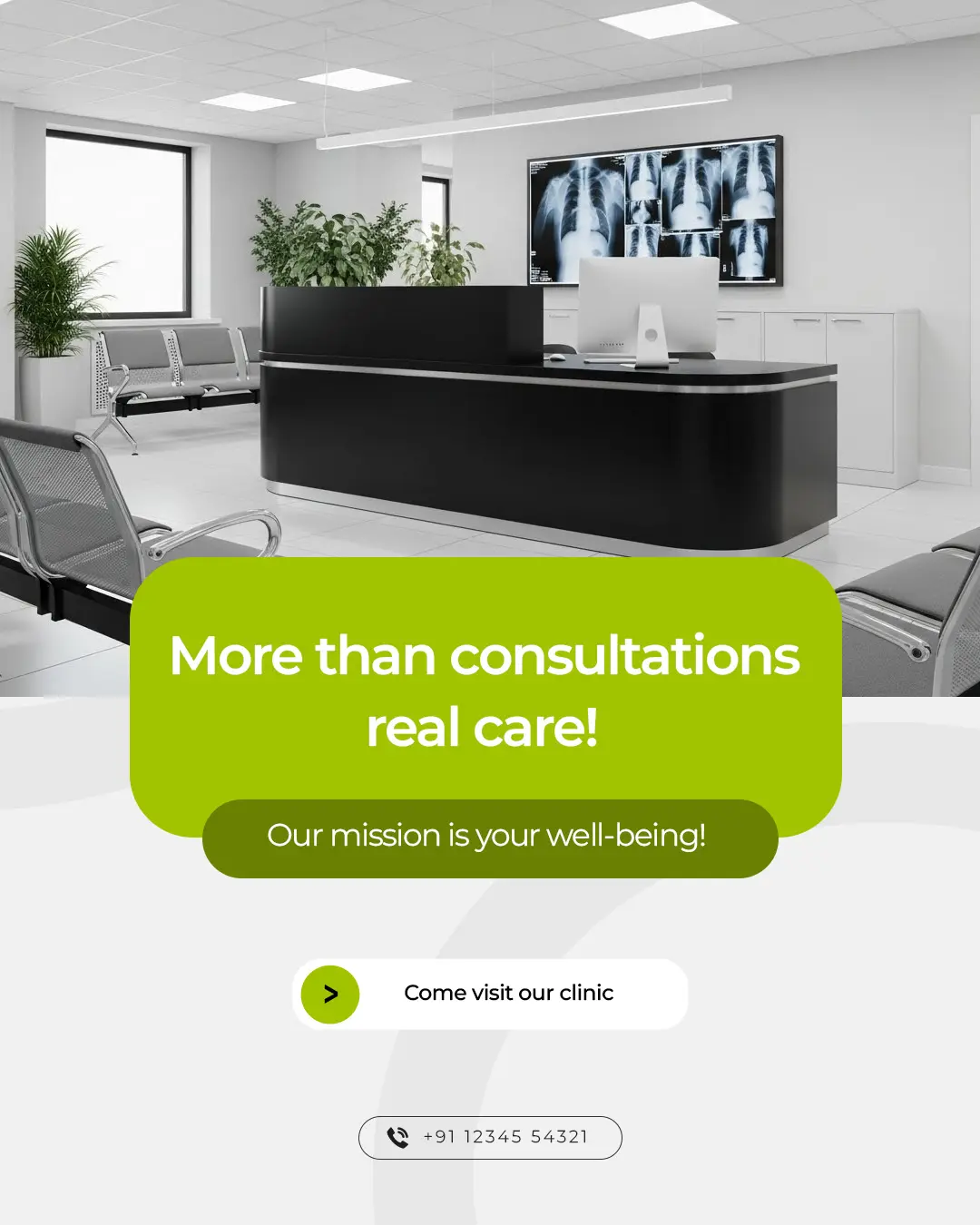 Modern Clinic & Healthcare Social Media Post
