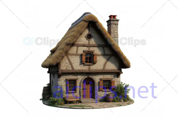 Rustic Fairytale Cottage - 3D Model