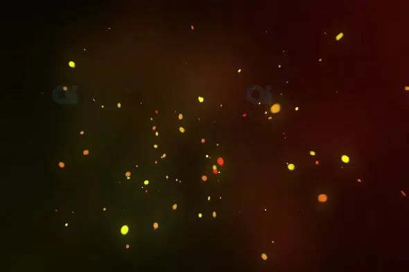 Fiery Floating Particle Overlay