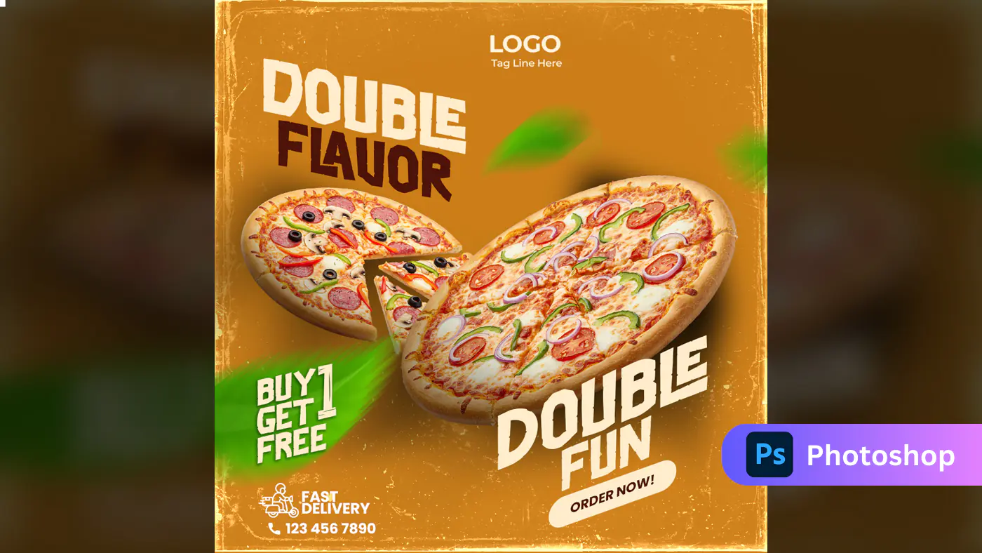 Retro Pizza Promotion Template