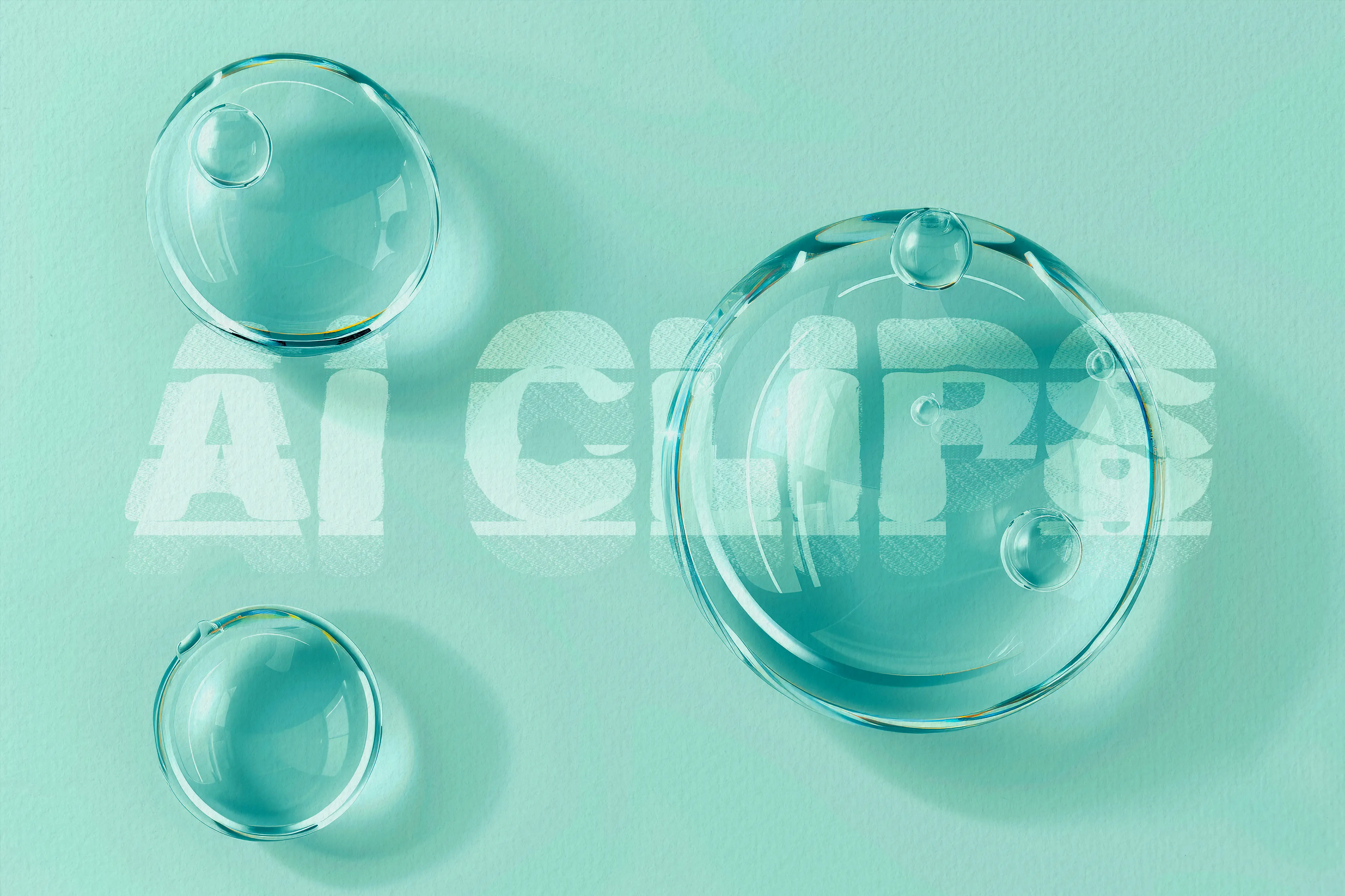 Stencil Water Drop Text Overlay