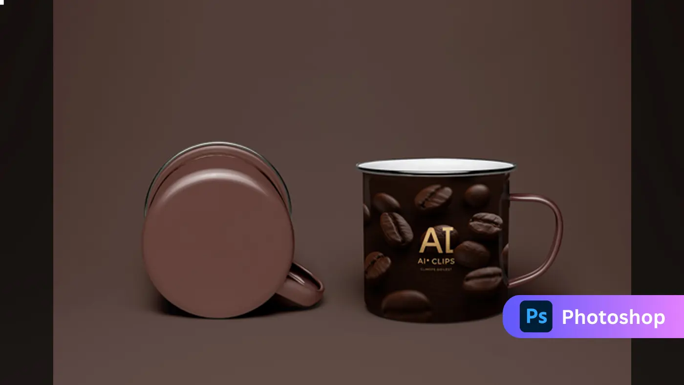 Coffee Bean Texture Mug Mockup
