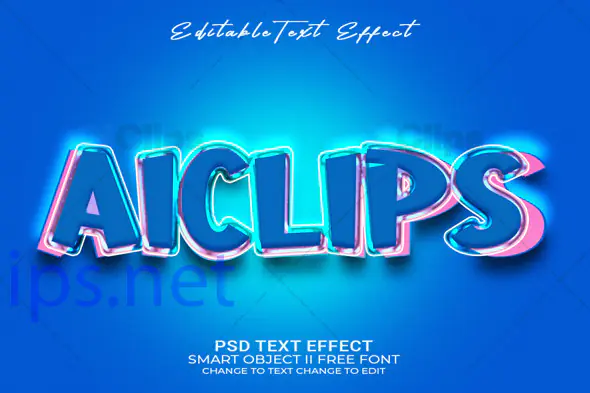 Neon Glow Editable Text Effect PSD