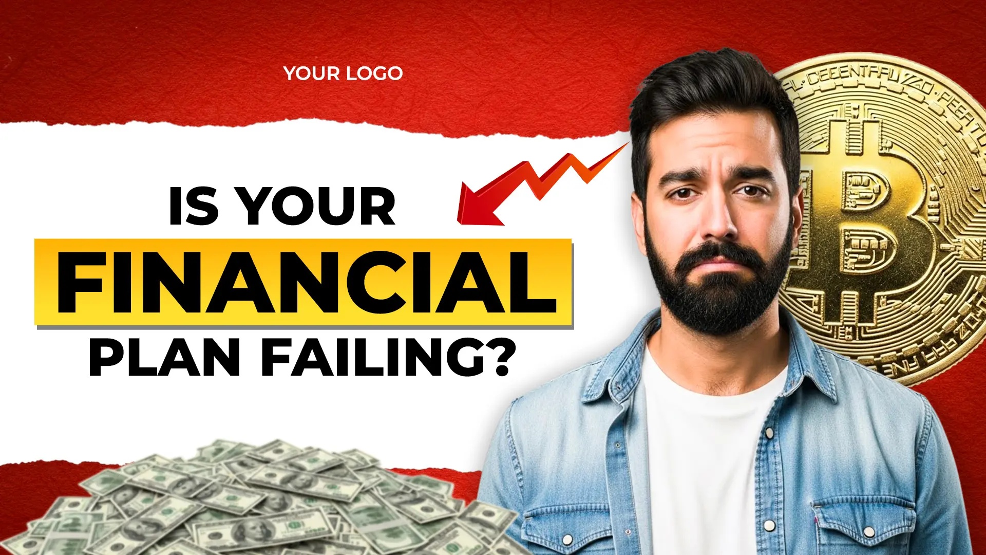 Crypto Investment Warning Thumbnail Template