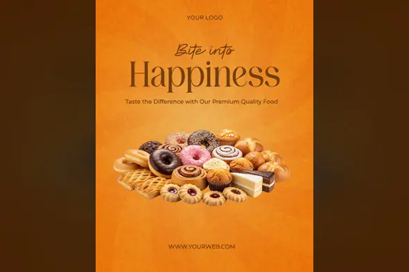 Artisan Bakery & Patisserie Ad Template