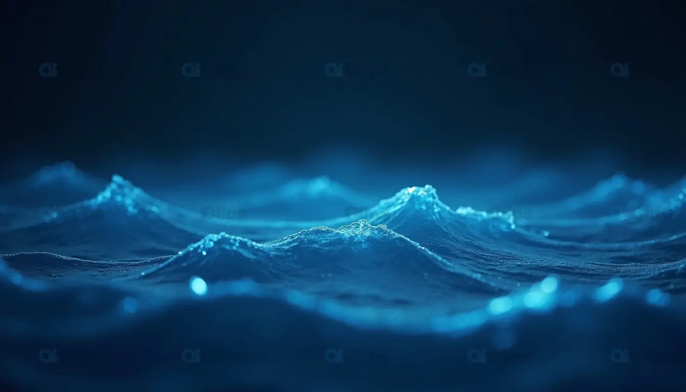 Close-Up of Ocean Waves at Night