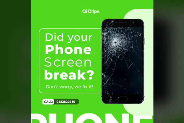 Enhanced Phone Screen Repair Service Ad Template