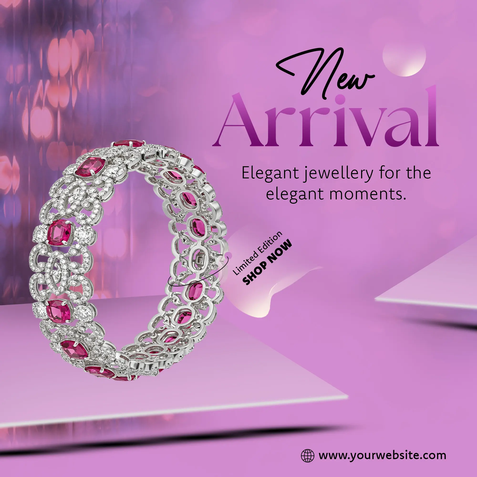 Luxury Jewelry Promotional Banner Template