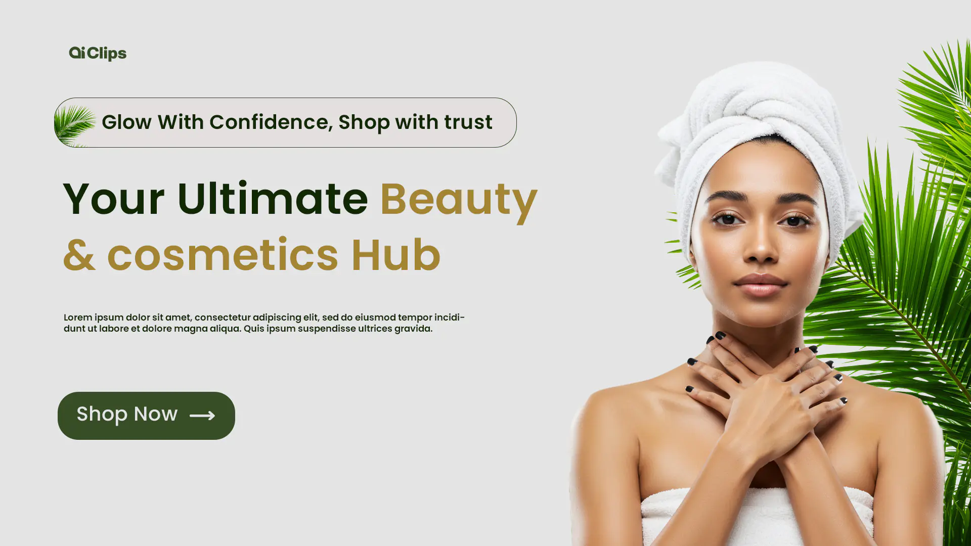 Elegant Beauty Hub E-commerce Banner
