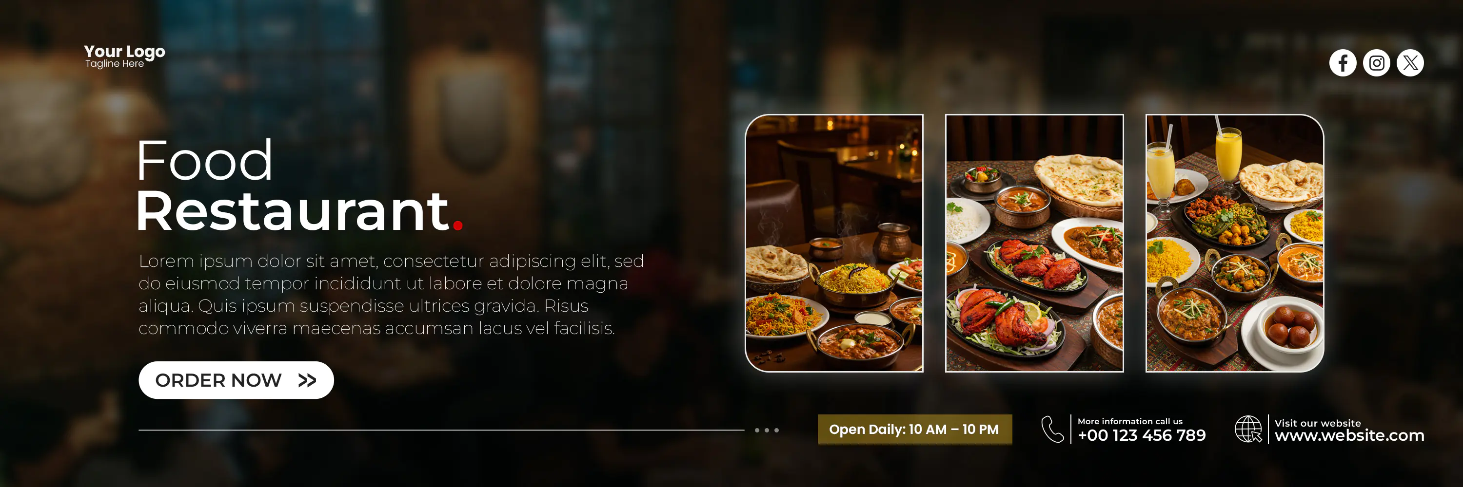 Indian Restaurant Promotion Banner