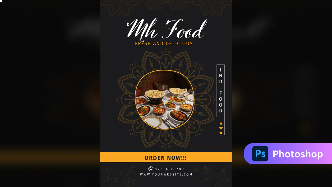 Elegant Indian Restaurant Menu Template