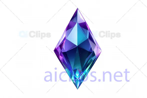 Iridescent Fantasy Crystal Gem - 3D Model