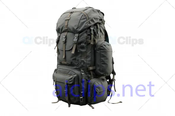 Military-Style Tactical Backpack 3D Model