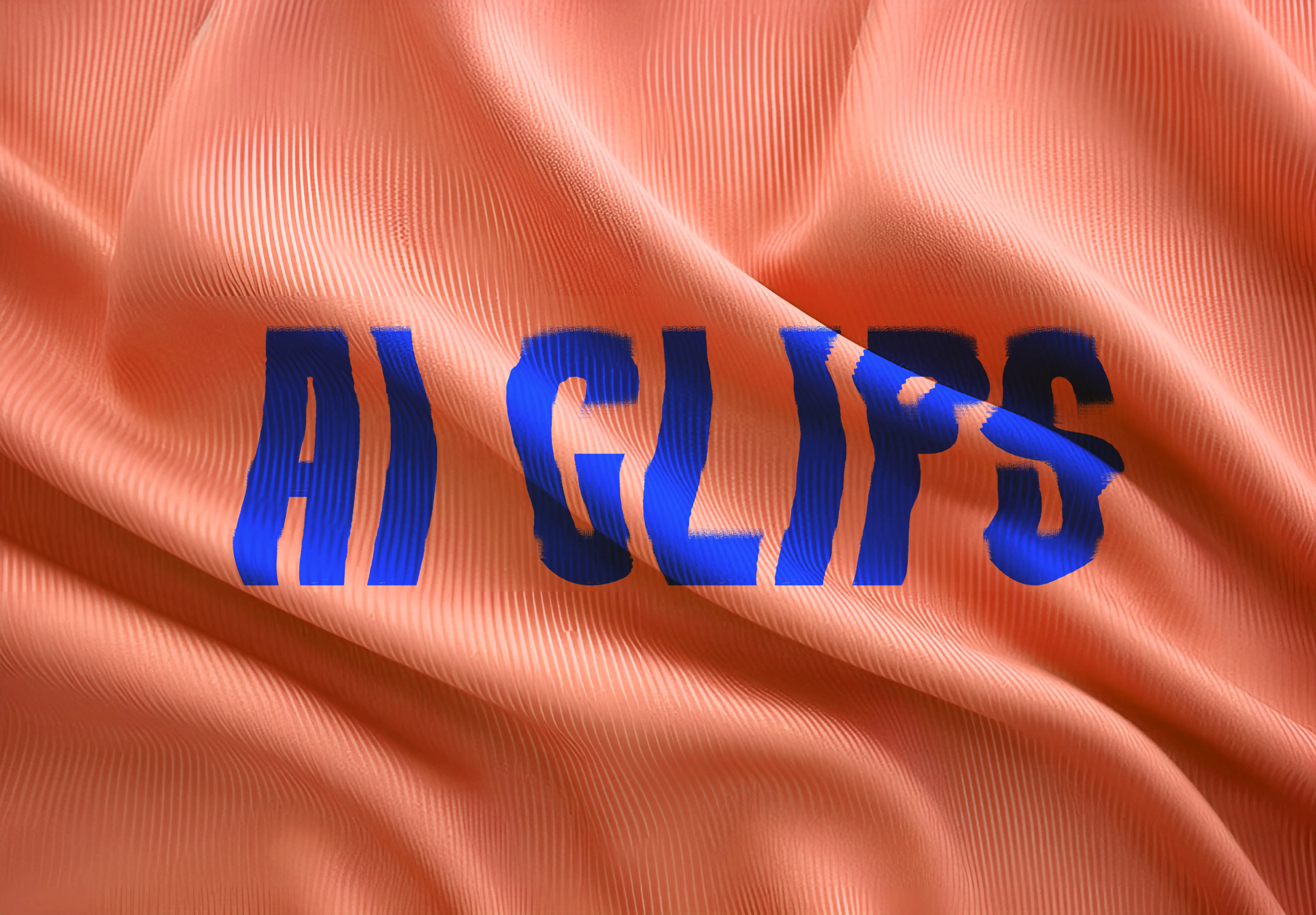 Peach Wrinkled Cloth Fabric Texture Text Mockup