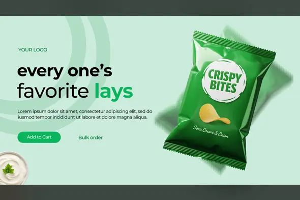 Crispy Snack Food Web Banner Template