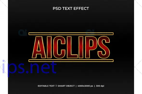 Elegant Gold Frame Text Effect PSD