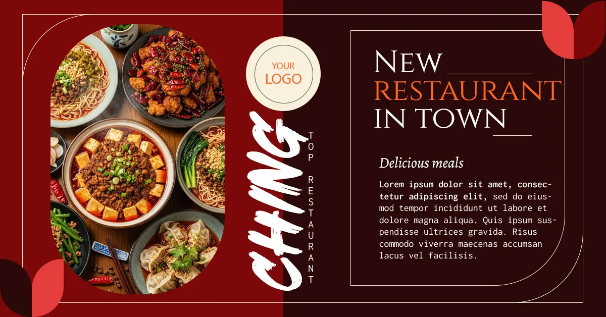 Chinese Restaurant Opening Announcement Template
