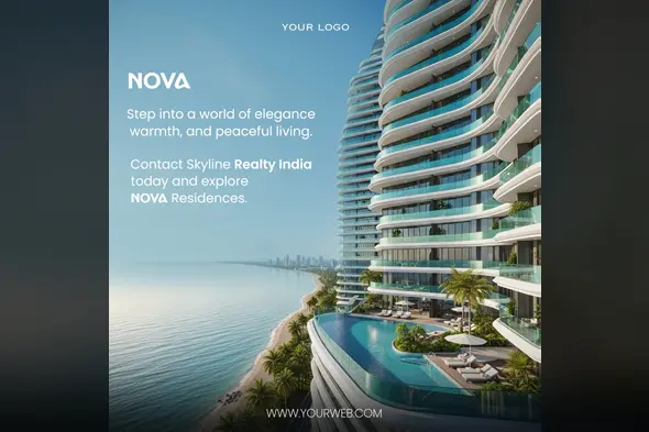 Modern Oceanfront Residence Marketing Template