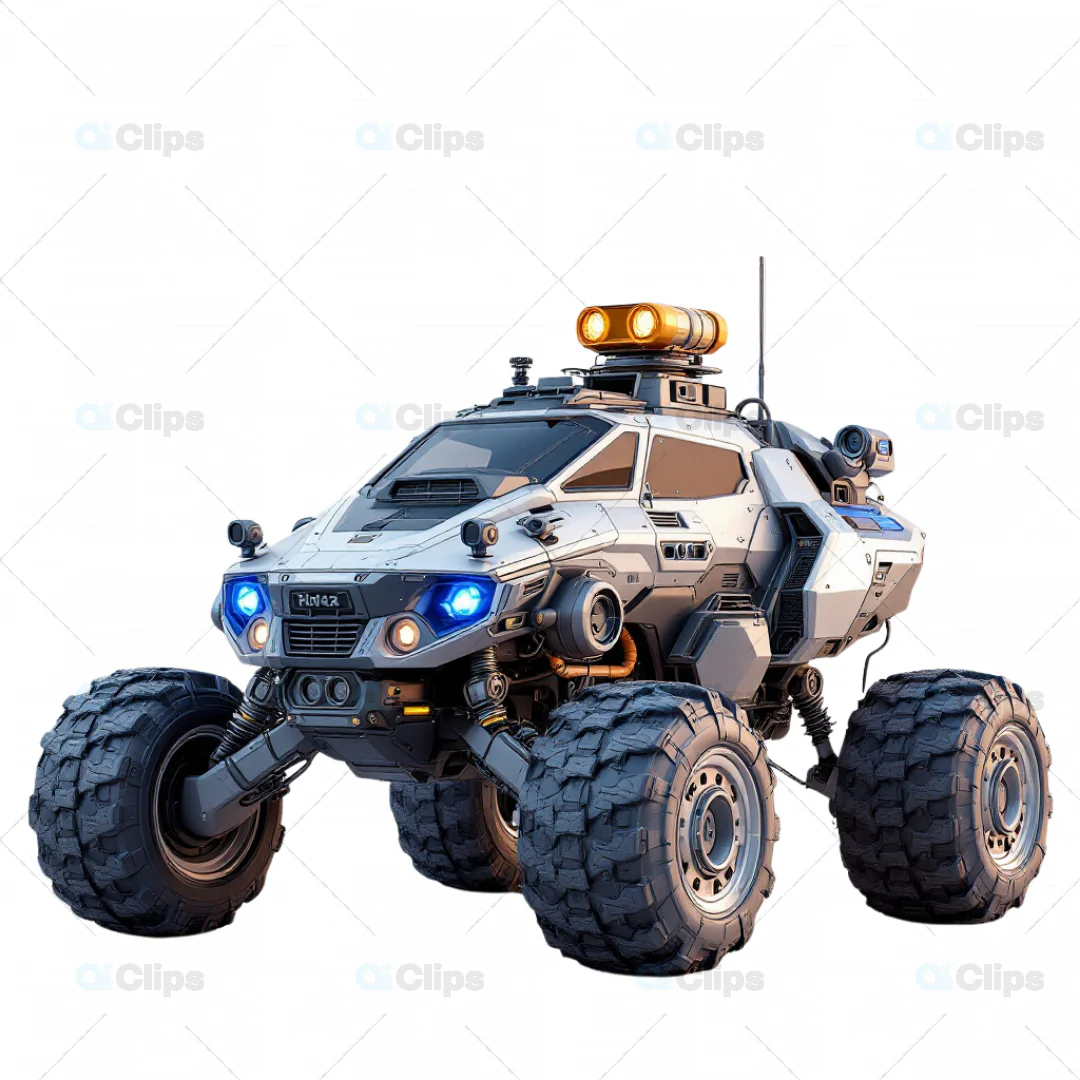 Futuristic Armored Off-Road Vehicle 3D Model