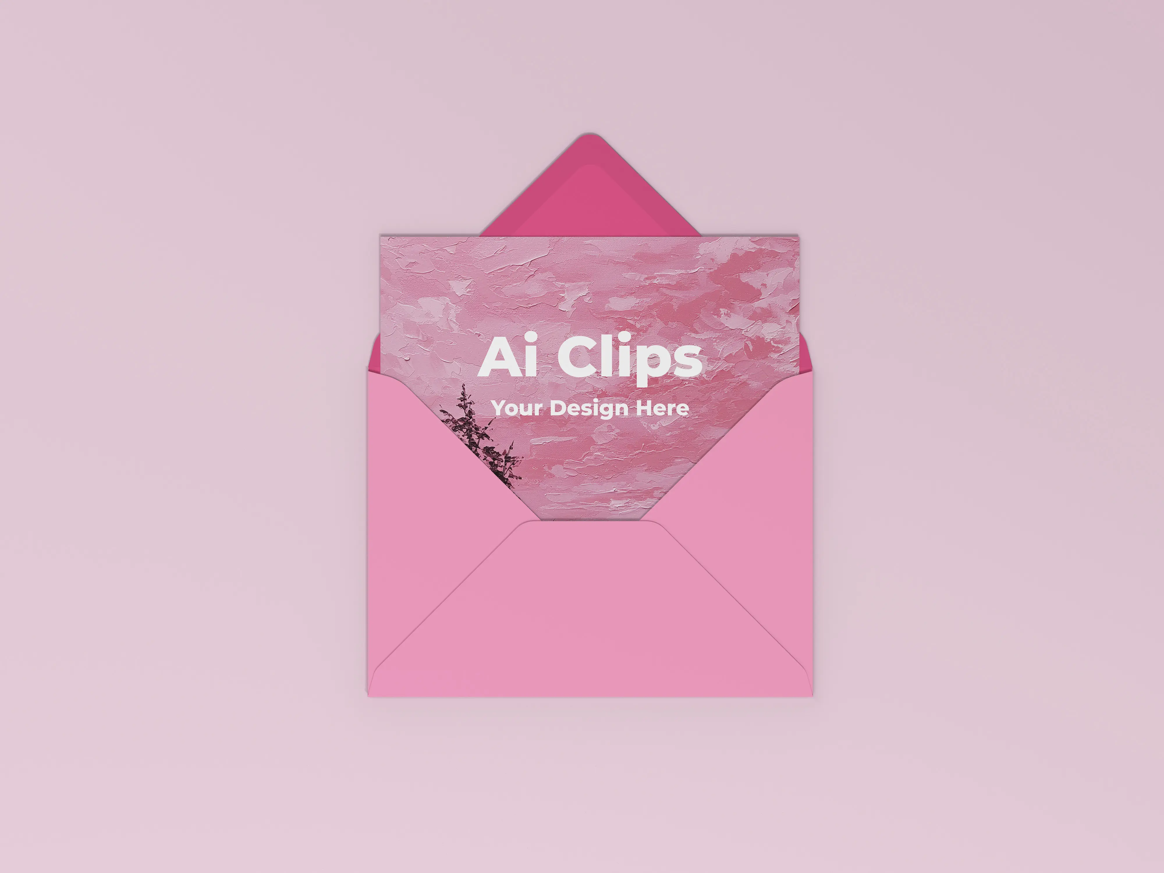 Purple Envelope & Card Mockup
