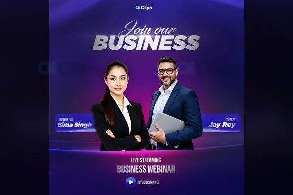 Professional Business Webinar Promotional Template