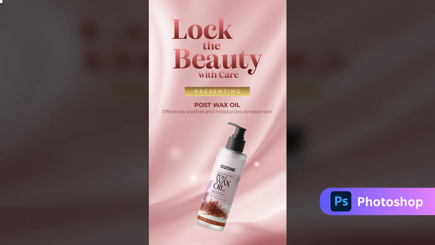 Post-Wax Oil Product Advertisement Template