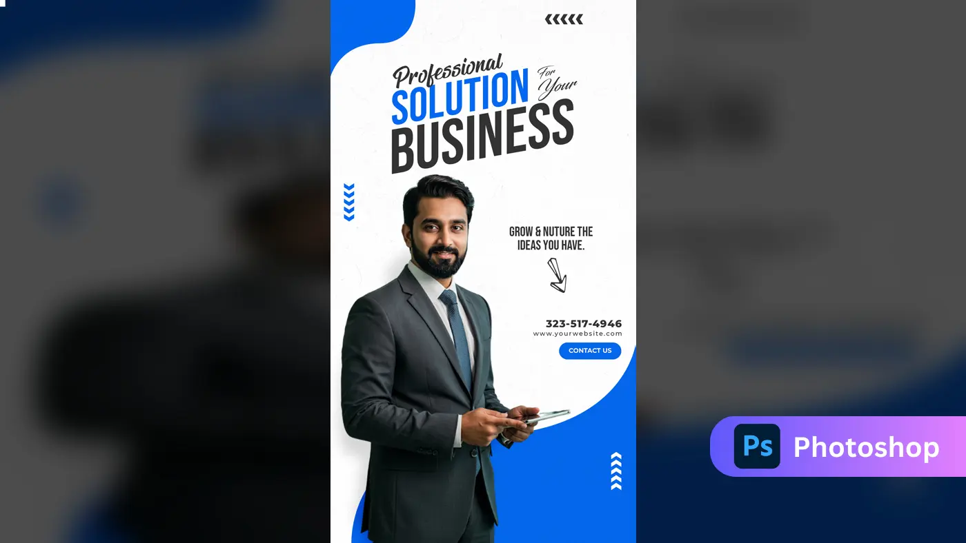 Professional Business Solution Photoshop Template