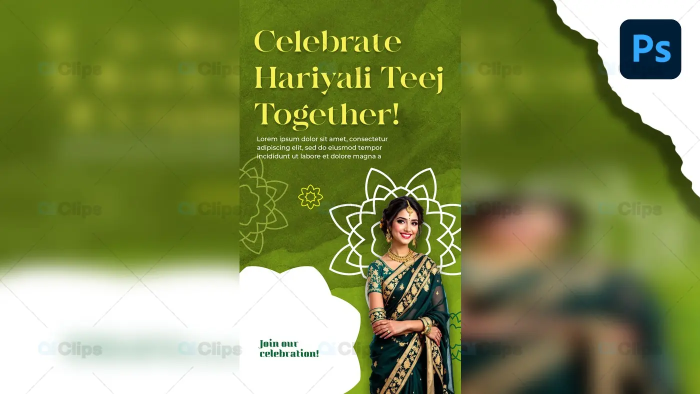 Hariyali Teej Celebration PSD Template